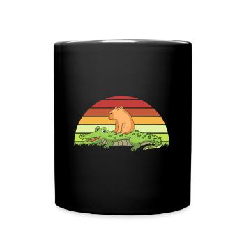 Capibara Capybara - Tasse einfarbig - Schwarz - Vorne