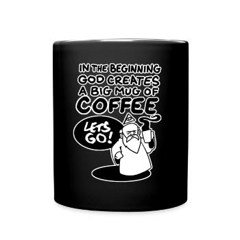 Coffeegod - Tasse einfarbig - Schwarz - Vorne