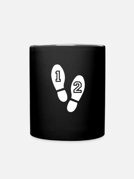 footsteps walk shoes - Full Colour Mug - black