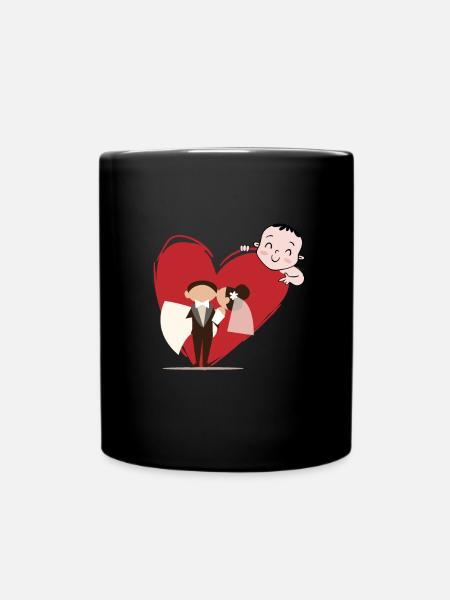 baby bride marry love - Full Colour Mug - black