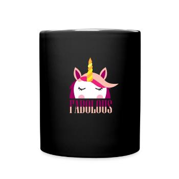 Créature mythique Licorne Fabuleux cadeau cool sucré - Mug uni - noir - Devant