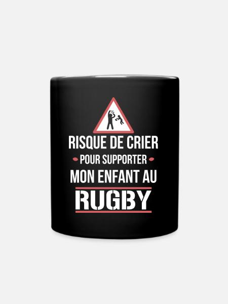 Rugby - risque de crier - Mug uni - noir