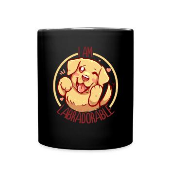 Ich bin Labradorable - Golden Labrador - dunklen Text - Tasse einfarbig - Schwarz - Vorne