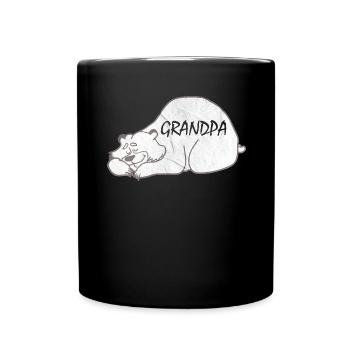 Grand-père | Peluche Papa Ours - Mug uni - noir - Devant