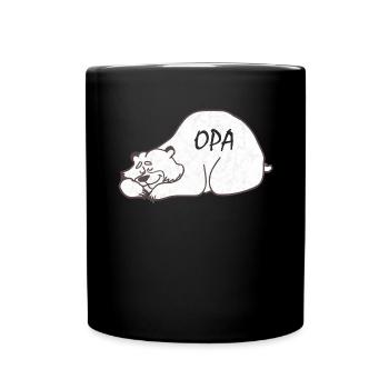 Peluche Papa ours endormi - Mug uni - noir - Devant
