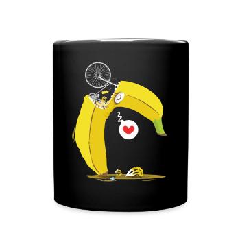 Rennrad Banane - Tasse einfarbig - Schwarz - Vorne