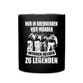 Firefighter Fire Department - Full Colour Mug - black - Front