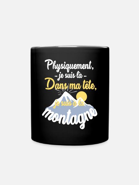 Montagne - dans ma tête - Mug uni - noir