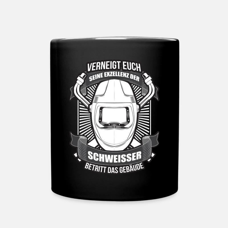Schweißer - Tasse einfarbig - Schwarz