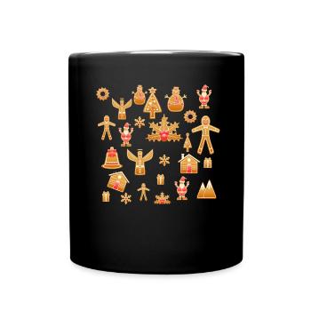 Lebkuchen - Tasse einfarbig - Schwarz - Vorne