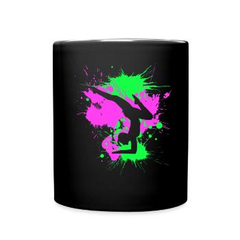 Kunstturnen Bodenturnen Fitness Sport Gymnastic - Tasse einfarbig - Schwarz - Vorne