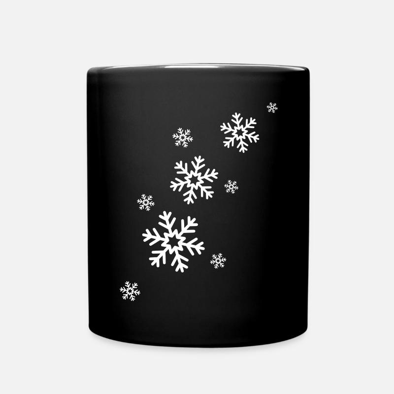 flocons de neige - Mug uni - noir