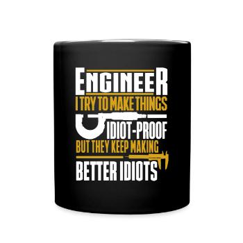 Chemise d’ingénieur - Mug uni - noir - Devant
