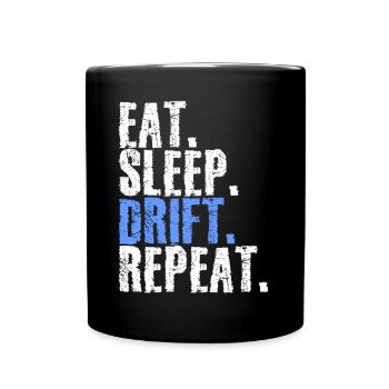 Mangez Sommeil Dérive Répétez - Mug uni - noir - Devant
