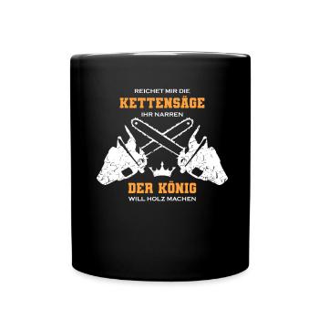 Making wood - Full Colour Mug - black - Front