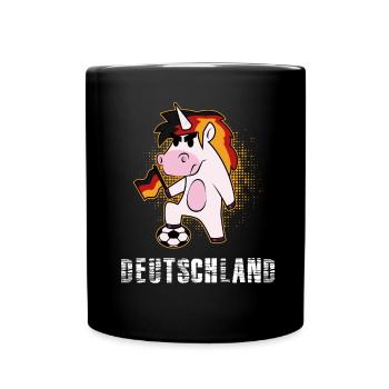 Germany Football Unicorn - Full Colour Mug - black - Front