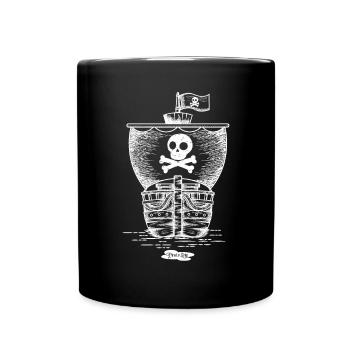 Piraten - Tasse einfarbig - Schwarz - Vorne