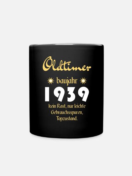 Oldtimer Baujahr 1939 - Tasse einfarbig - Schwarz