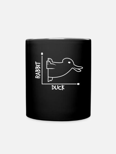 Illusion d’optique Lapin Canard - Mug uni - noir