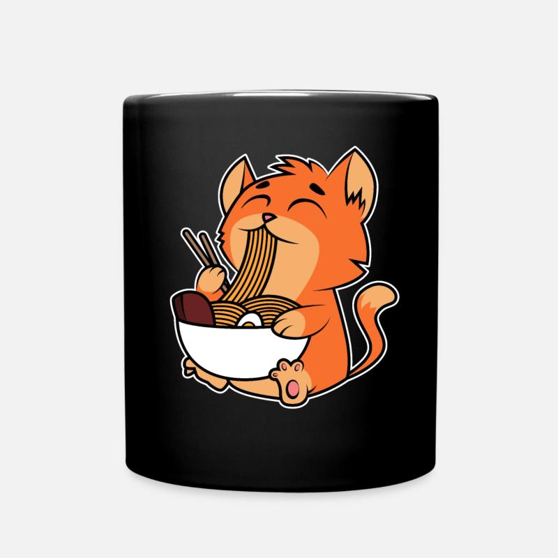 Chat Ramen Nouilles - Mug uni - noir