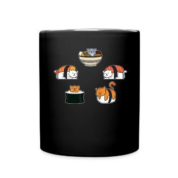 Chats Sushi Ramen - Mug uni - noir - Devant