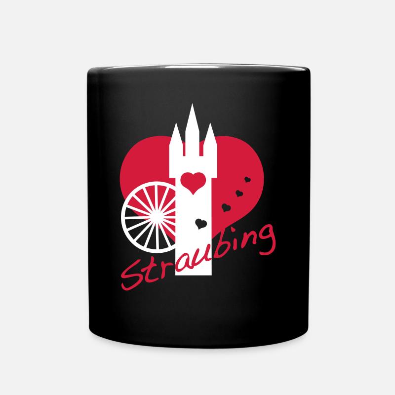 i love straubing - Tasse einfarbig - Schwarz