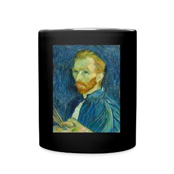 Vincent van Gogh - Selfportrait. 1889th - Full Colour Mug - black - Front
