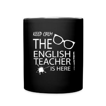 Englisch Lehrer - Tasse einfarbig - Schwarz - Vorne
