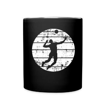 Beach volley - Mug uni - noir - Devant