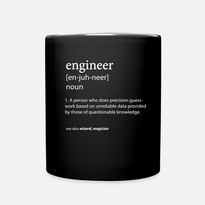 Ingeniør - Enfärgad mugg - svart