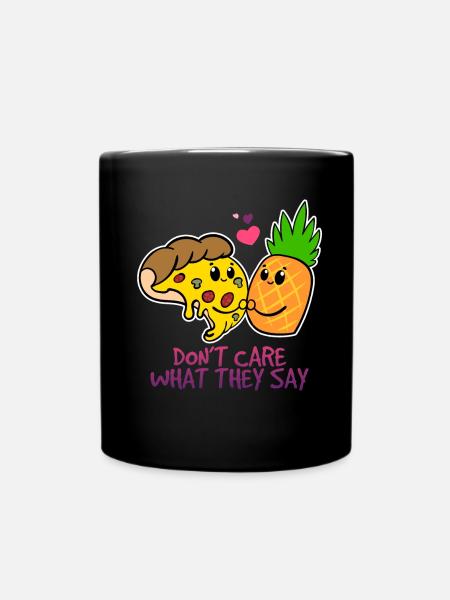 Pizza Hawaii - Tasse einfarbig - Schwarz