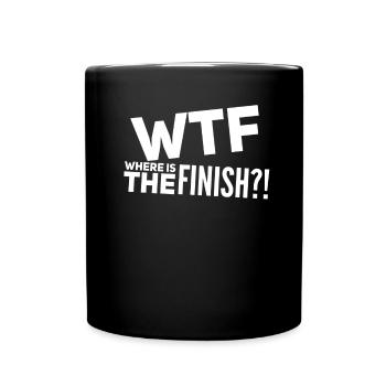 Laufen Lustlos Motivationslos Faulheit - Tasse einfarbig - Schwarz - Vorne