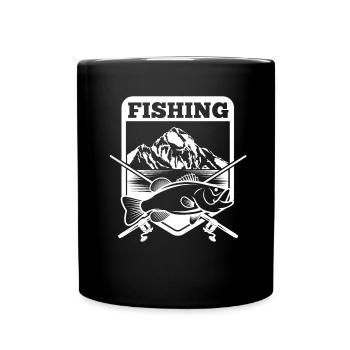 Angeln Fische Sportfischen - Tasse einfarbig - Schwarz - Vorne