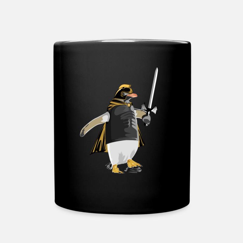 Manchot chevalier armure - Mug uni - noir