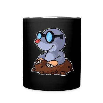 Maulwurf - Tasse einfarbig - Schwarz - Vorne