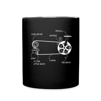 Bicycle Chain Bicycle - Full Colour Mug - black - Front