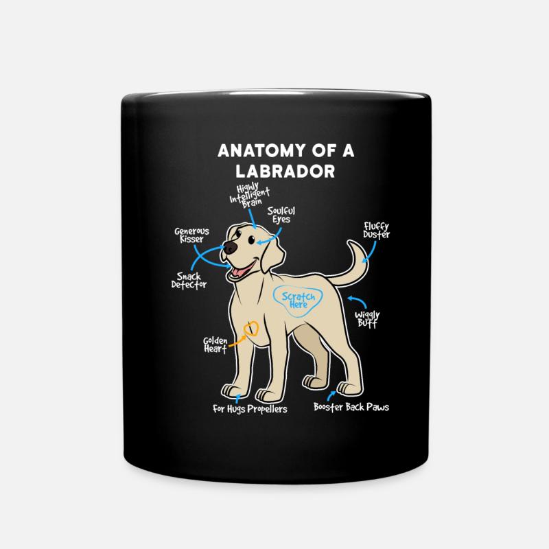 Hund Labrador - Tasse einfarbig - Schwarz