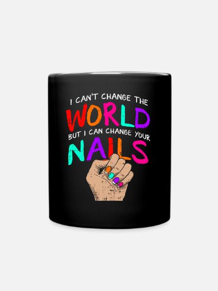 Nail Technicians Beauticians - Full Colour Mug - black