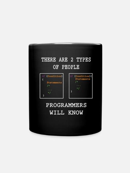 Zwei Arten Von Programmierer - Tasse einfarbig - Schwarz