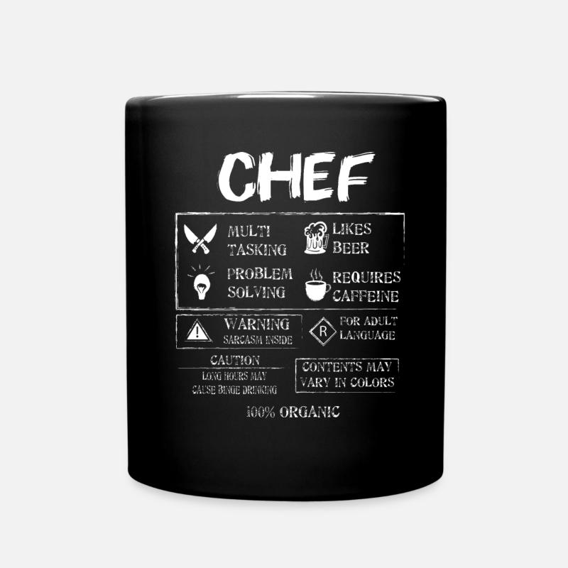Chef - Tasse einfarbig - Schwarz