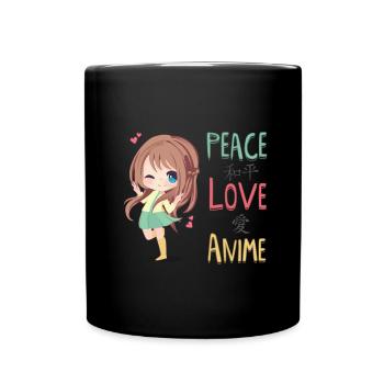 Anime - Tasse einfarbig - Schwarz - Vorne
