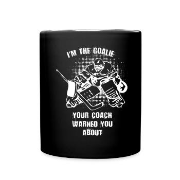 Eishockey Torwart - Tasse einfarbig - Schwarz - Vorne
