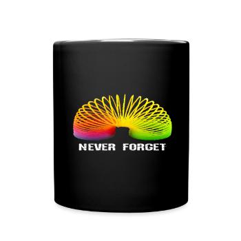 Regenbogenspirale 90er - Tasse einfarbig - Schwarz - Vorne