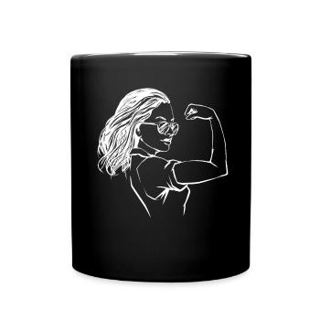 Frauenpower - Tasse einfarbig - Schwarz - Vorne