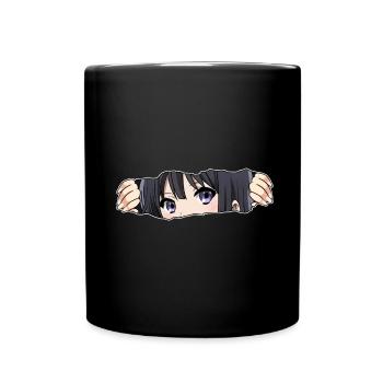 Anime Girl - Tasse einfarbig - Schwarz - Vorne