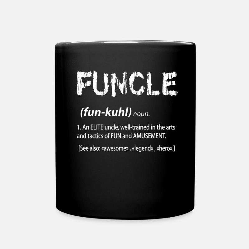 Onkel - Tasse einfarbig - Schwarz