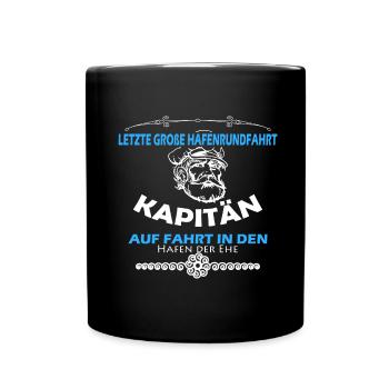 Hafen der Ehe - Tasse einfarbig - Schwarz - Vorne