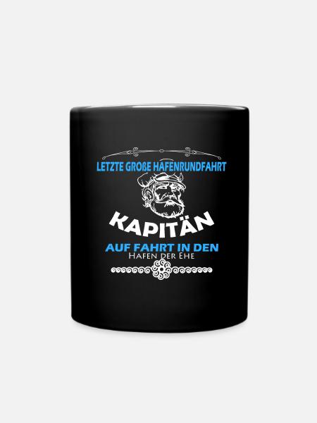 Hafen der Ehe - Tasse einfarbig - Schwarz