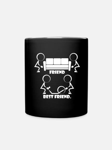 Freund und Bester Freund - Tasse einfarbig - Schwarz