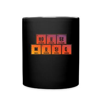 House Music - Tasse einfarbig - Schwarz - Vorne